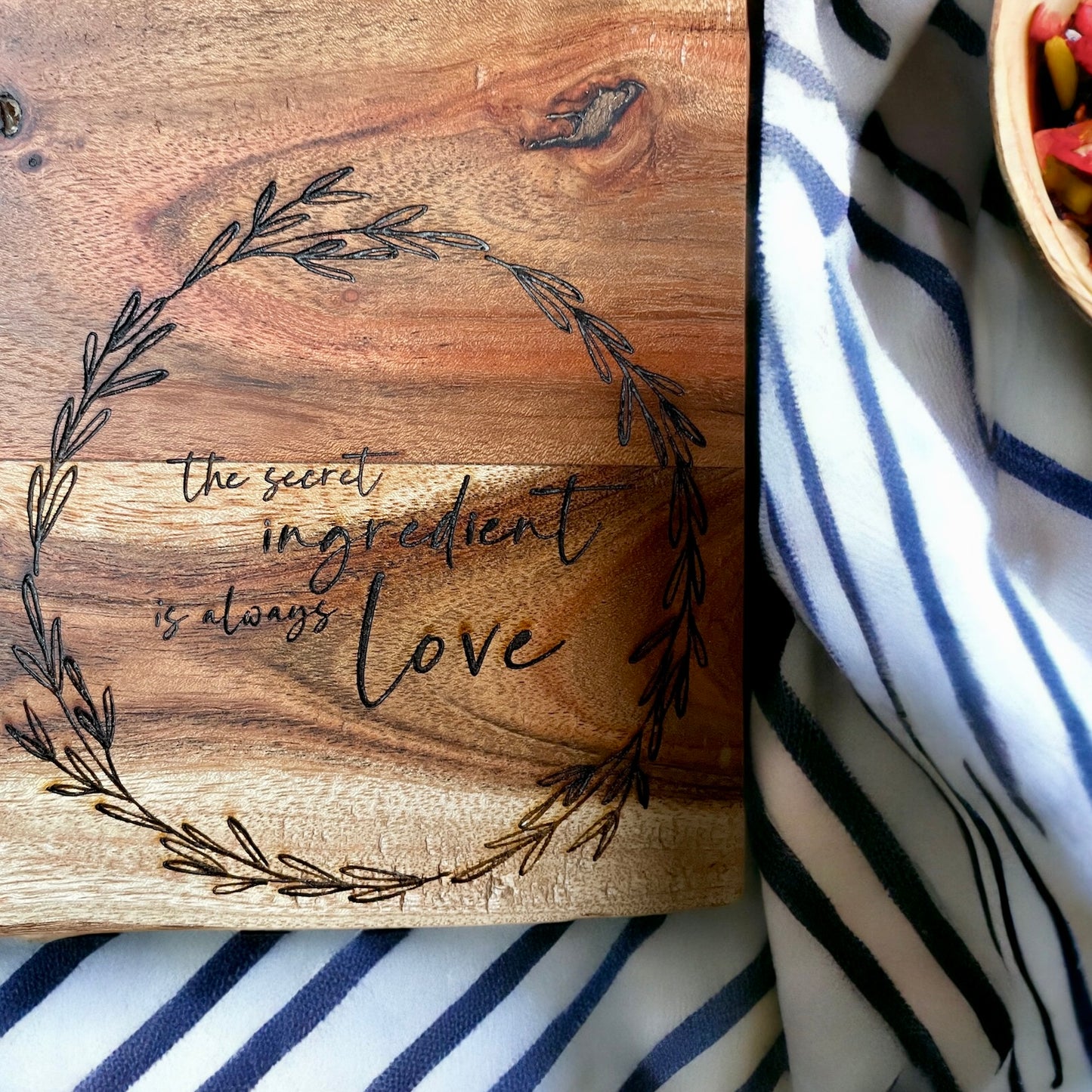 Charcuterie Board with Live Edge