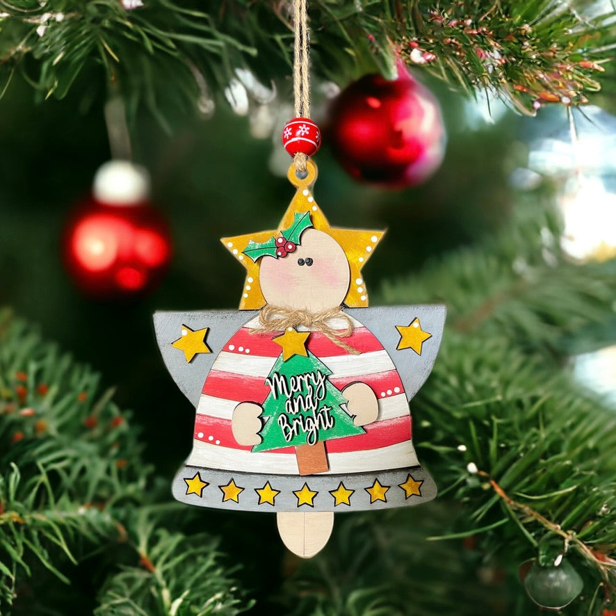 Angel Ornament - Merry and Bright