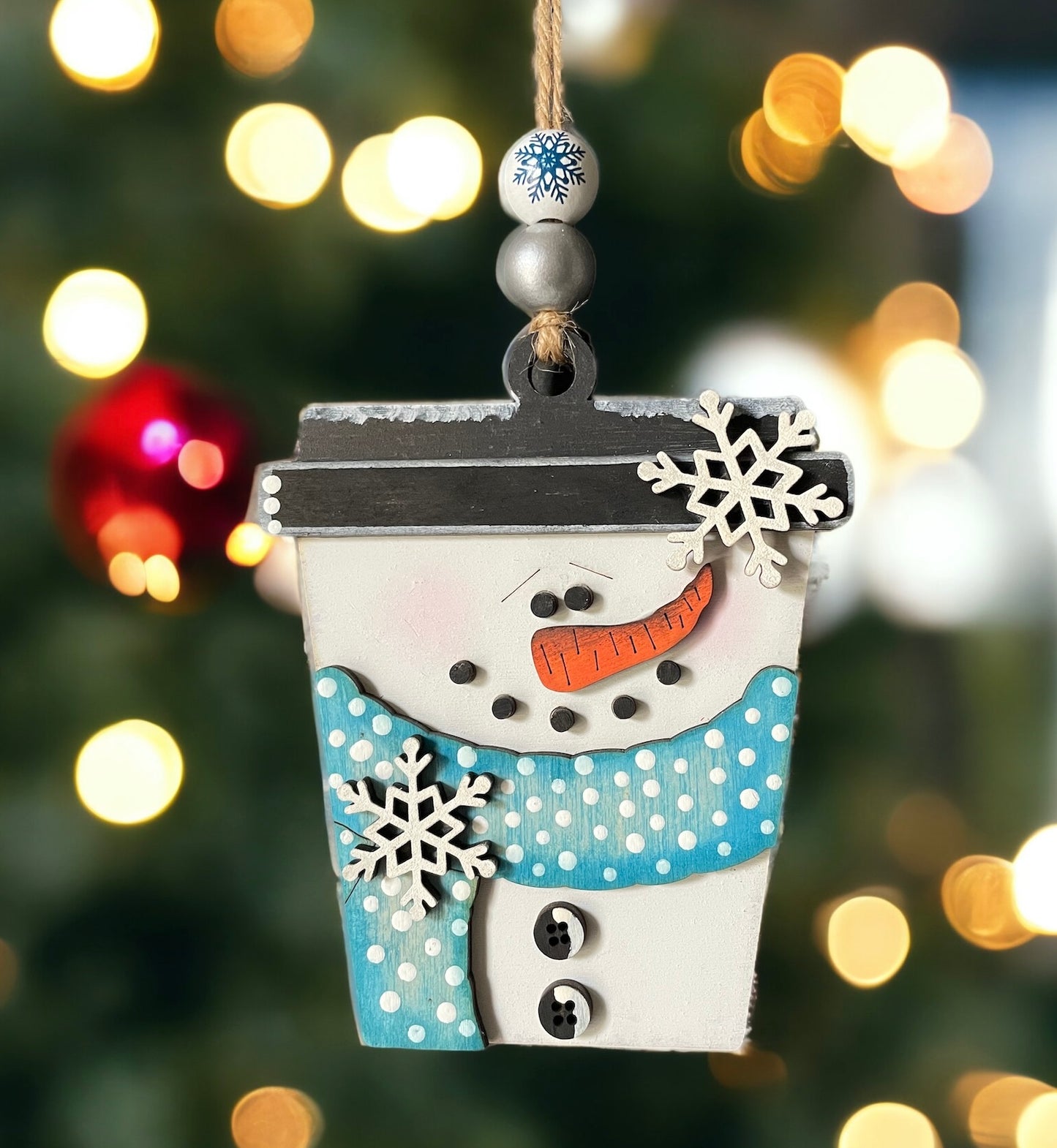 Christmas Gift Card Holder and Ornament - Latte Cup Collection