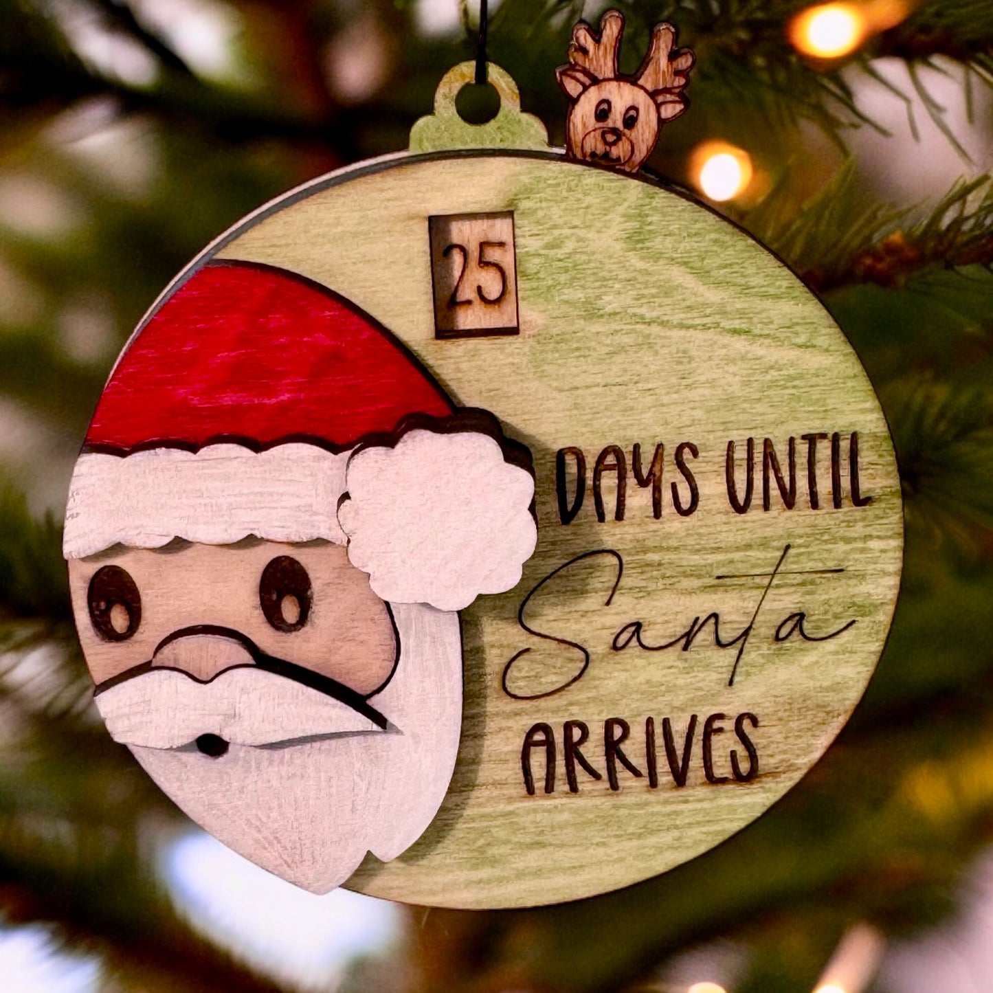 NEW! Christmas Ornament - Countdown with Santa