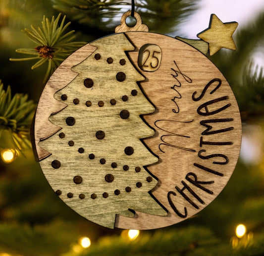 NEW! Christmas Ornament - Countdown with Tree