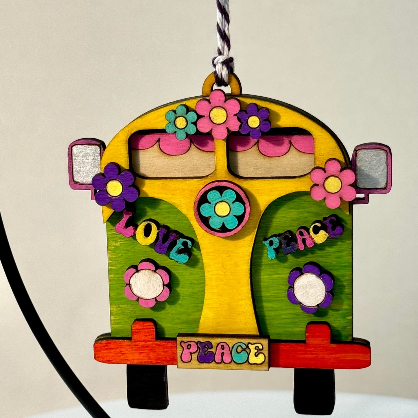 NEW! Christmas Ornament - Groovy Van