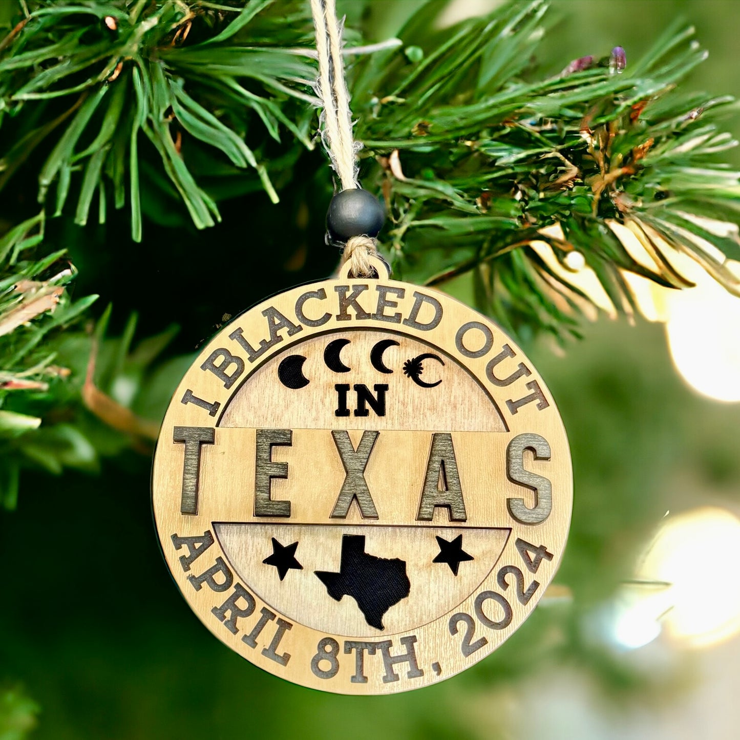 Total Eclipse Ornament - I Blacked Out in Texas