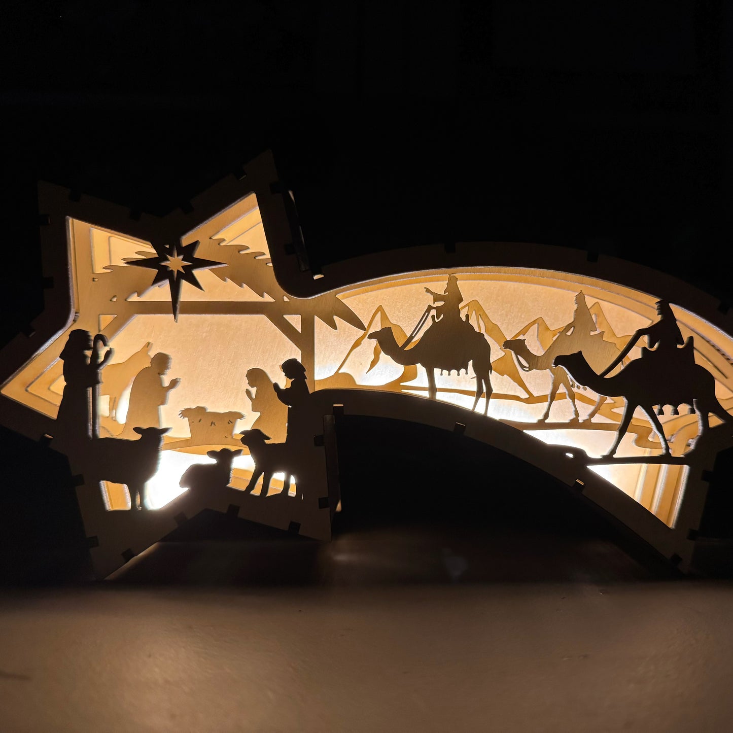 NEW! Lighted Christmas Shooting Star Nativity